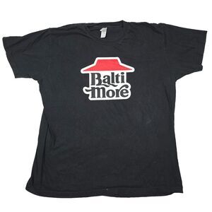 Baltimore Maryland Delivery Pizza Hut Style Shirt Mens XL Black American Apparel